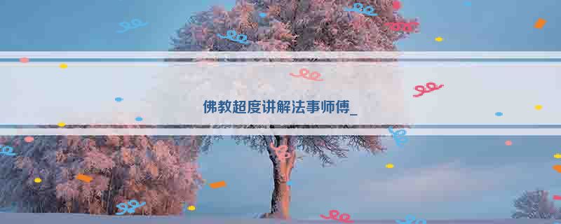 佛教超度讲解法事师傅_