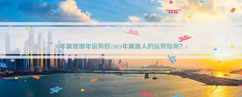 95年属猪哪年运势好(2024年属猪人的运势如何？)