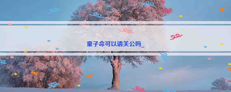 童子命可以请关公吗_