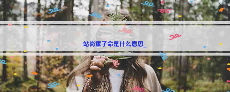 站岗童子命是什么意思_