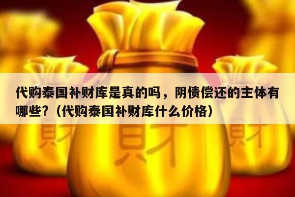 代购泰国补财库是真的吗，阴债偿还的主体有哪些?（代购泰国补财库什么价格）