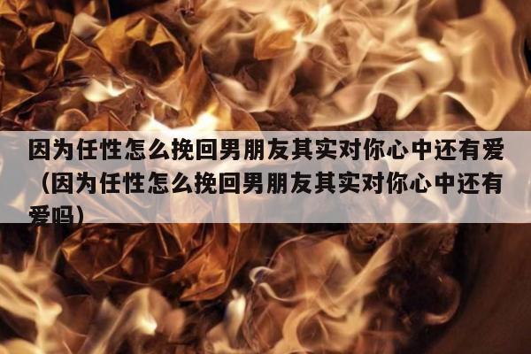 因为任性怎么挽回男朋友其实对你心中还有爱（因为任性怎么挽回男朋友其实对你心中还有爱吗）